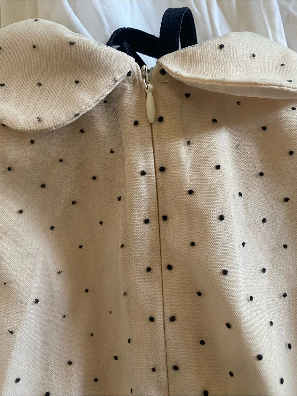 Lilou Girls Blush Polka Dot Peter Pan Collar Dress Size 10